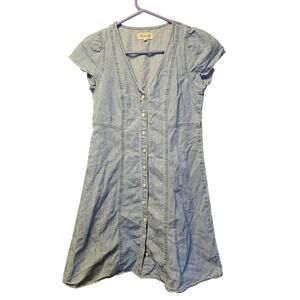 Madewell button up denim shirt dress